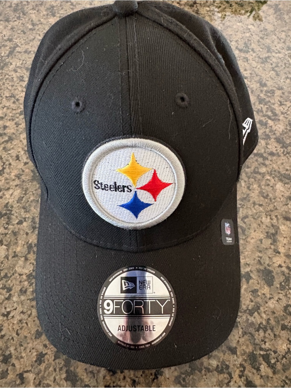 New Era Pittsburgh Steelers NFL 9FORTY Adjustable Hat Cap Black One Size